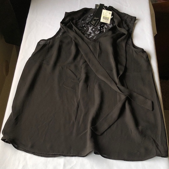 NWT Women’s size medium BCX Elegant Black Sleeveless Blouse - Picture 1 of 7